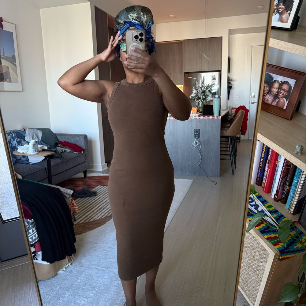 Fancy homebody Brown Sleeveless Dress